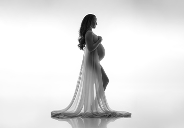 Fotografía de embarazo contraluz artística